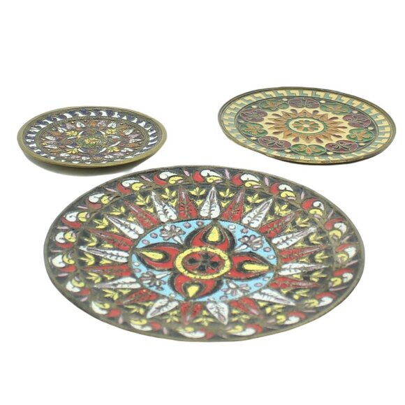 Metal Mandala Round Wall Art Home Decor Set of 3 - Picture 1 of 6
